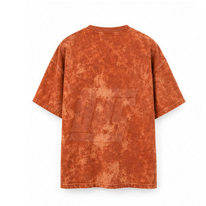 เสื้อยืดโอเวอร์ไซส์สไตล์โมเดิร์น ล้างสีแบบแอซิดวอช ลำลอง สตรีทแวร์ ผ้าฝ้าย ทรงหลวม ไหล่ตก แฟชั่นแนวอเมริกัน ขายส่ง รับผลิตตามสั่ง - Product Image 2
