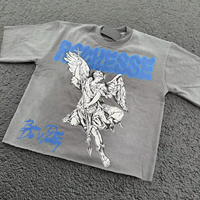 T-shirt Streetwear Coupe Boxy Personnalisé avec Logo 340 GSM, Grammage Lourd, Design Graphique Court à Motif, Coupe Classique, 100% Coton Écologique