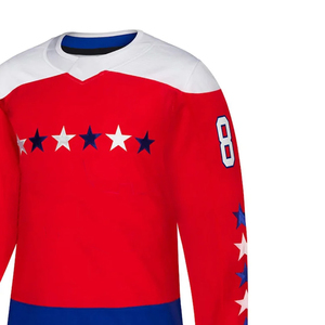 Camiseta de Hockey sobre Hielo Personalizada al por Mayor, Último Diseño, Logotipo Personalizado, Ropa Deportiva para Entrenamiento al Aire Libre, 100% Poliéster de Secado Rápido - Product Image 3