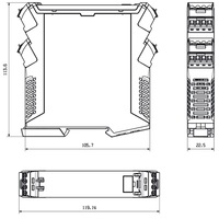 Relais de surveillance de la tension triphasée Weidmuller ACT20P sur rail DIN, miniature, 7760054165, surveillance de la valeur limite, en stock