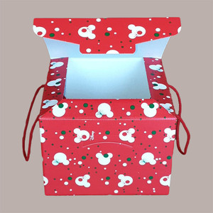 5 uds cartón rojo Mickey Mouse gráficos Panettone soporte bajo 1Kg caja de regalo suministros de vacaciones de Navidad 245x245H180mm - Product Image 5