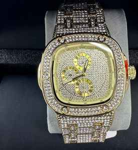 Luxurious Iced out Moissanite Diamond <b>Watch</b> <b>Square</b> <b>Face</b> Hip Hop Style Stainless Steel Band New Arrival Antique Business - Product Image 4