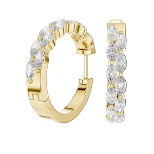 Pendientes de Aro con Diamantes Creados en Laboratorio de 1.60 CT, Diamantes VVS-VS EF CVD, Oro de 18KT, 14KT, 10KT y Plata 925, Oro Rosa, Amarillo, Blanco - Product Image 4