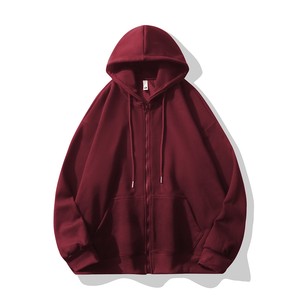 Sudaderas con cremallera para hombre, ropa de calle, sudadera con cremallera de invierno de lana de algodón con bolsillos de canguro, sudaderas con capucha de peso pesado personalizadas - Product Image 2