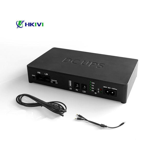 HKIVI Mini Dc Ups 20000mah 12v 9v Poe Universal Ups Power Supply Dc Mini Ups for Wifi Router and Modems