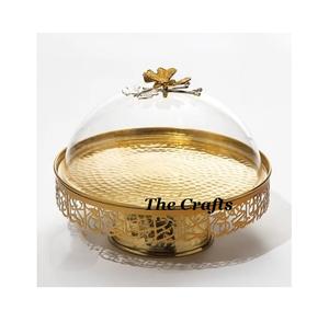 Serviteur à chocolat de qualité supérieure en acier avec couvercle en verre, forme ronde, vaisselle, stand à collations et desserts - Product Image 5