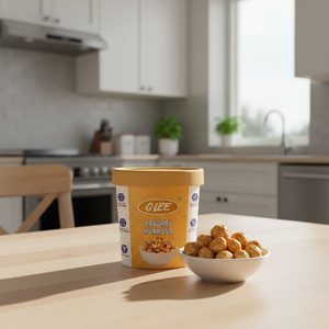 Nueces de Makhana Tostadas con Sabor a Caramelo, Paquete de Papel de 30g, Snack Saludable Sin Gluten Bajo en Grasas y Dulce - Product Image 3