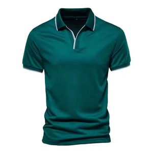 Polos transpirables de verano de manga corta para hombre, estilo callejero, algodón, OEM, diseño personalizado, polos deportivos para hombre, precio barato - Product Image 1