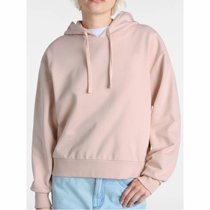 เสื้อมีฮู้ดผู้หญิงสำหรับฤดูใบไม้ร่วงฤดูหนาวเสื้อลำลองเปิดไหล่ตกพร้อมเทคนิคซักกรดปกเสื้อมีฮู้ดโลโก้ด้านหน้า - Product Image 6