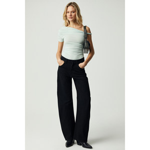 GRIMELANGE BURENTY Blouse asymétrique à manches courtes et col asymétrique pour femme - Product Image 2