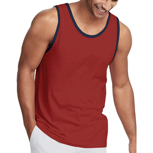 Débardeur tricoté sans manches bleu uni pour homme, col rond, style décontracté, haute qualité, vente en gros 2026 - Product Image 3