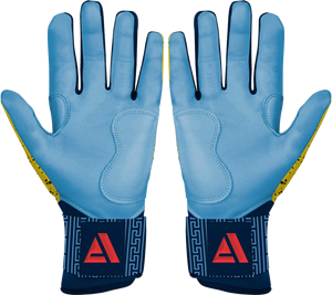 Gants de frappe de baseball en cuir professionnels sur mesure OEM, gants en cuir de qualité supérieure, gants de frappe de softball à doigts complets - Product Image 2