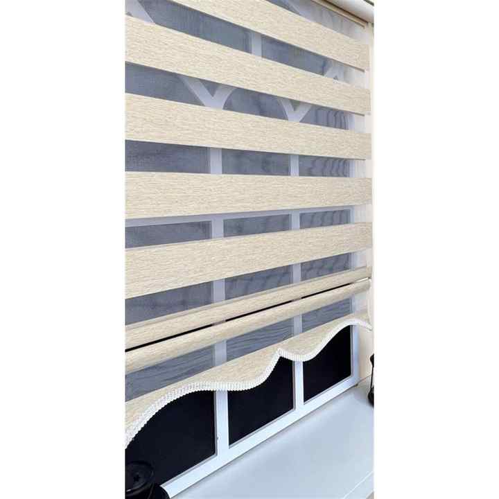 Zebra Roller Blind Milky Coffee Skirt Sectional Z-kt400v03