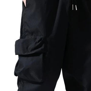 Pantalon cargo pour homme de haute qualité, taille mi-haute, décontracté, multi-poches, grande taille, 100% coton, écologique, respirant, pantalon droit - Product Image 4