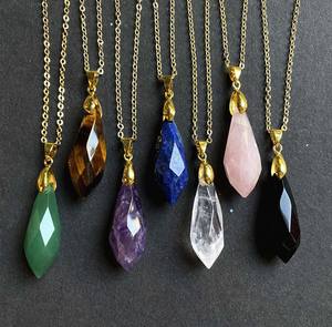 Collar con Colgante de Media Luna de Plata de Ley y Oro de 15 mm Hecho a Mano, Amuleto de Cuarzo Azul, Estilo Budista, Joyería de Moda Vintage para Compromiso - Product Image 2