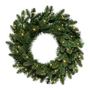 Guirlande de Noël Amicasa BERGEN verte 9680825 avec 60 lumières LED à piles 50 cm pour décorations festives - Product Image 2