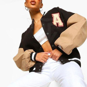 Nouvelle veste Letterman tendance pour femme, col montant, respirante, imperméable, design tricoté, personnalisable, haute qualité - Product Image 4