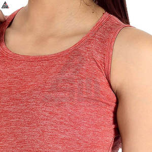 Débardeur de sport pour femme, léger, avec logo personnalisé sur le devant, en coton, coupe basse, ample, sans manches - Product Image 2