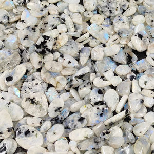 Cabujones de piedras preciosas de diseñador sueltas de piedra lunar turmalinada natural, lote al por mayor para colgante o envoltura de alambre, suministro de joyería - Product Image 4