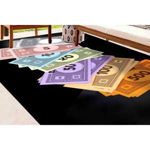 Alfombra de Dinero Monopoly: Decoración Antideslizante para Juegos de Mesa, Alfombra Suave de Tela No Tejida - Product Image 3