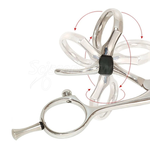 Ciseaux de salon pour barbiers Ciseaux de coupe de cheveux avec logo personnalisé avec poignée antidérapante - Product Image 6