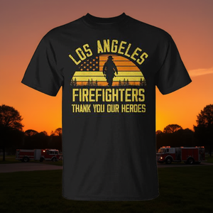 T-shirt haut de gamme « Merci aux pompiers de Los Angeles, nos héros » - Product Image 3