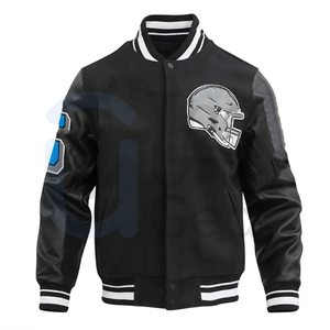 Blouson de baseball universitaire pour homme, 100 % coton respirant et écologique, double usage, pour étudiants et motards - Product Image 1