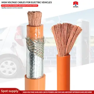 Aangepaste Single Core Hoogspanning Oranje Ev Kabel Voor Elektrische Auto Evr 3*2.5Mm Xlpo Unshileded Kabel Hv Isolatie Stroomkabel