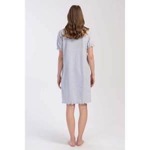 KADIN P.SUPREM DUGMELI KISA KOLU BELI LASTIKLI BIBILALI HAMILE TUNIK - สีเทาผสม - สีเทาผสม - Product Image 4
