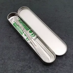 Micro Lames Rondes Scalpel Poignées En Acier Inoxydable Dentaire Titane Chirurgical Scalpel Poignée Équipement Médical - Product Image 5