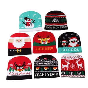 Chapeau de Noël en tricot assorti pour la famille, bonnet d'hiver chaud pour mère et bébé, style parent-enfant, chapeau de Père Noël au crochet - Product Image 3