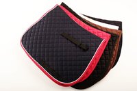 Tapis de selle en satin équestre pour le saut d'obstacles et le dressage, bordure en strass et cristaux, rembourrage en mousse, chaud, doux, haute qualité