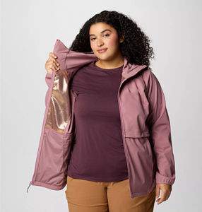 Automne hiver femmes Soft Shell vestes décontracté vêtements de plein air manteaux de pluie col tournant fermeture éclair grande taille teint tissu Softshell - Product Image 5