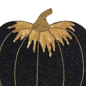 Napperon perlé en satin moderne fait à la main pour l'automne Halloween fête mariage maison vacances jardin utilisation prix réduit - Product Image 2