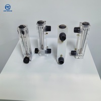 Débitmètre rotamètre en plastique ABS fileté à montage sur panneau, pour les industries agroalimentaires et aquacoles, personnalisable OEM, pour fluides/eau/liquides/gaz