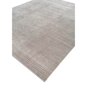 Azalea Geometric Pattern Hand Knotted Wool & Bamboo Silk <b>Rugs</b> 10mm Thick for Home Living Room or Hallway-AIWB-3030 - Product Image 2
