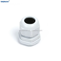 Passe-câble en nylon noir YAONAN PG7, étanche IP68, connecteur d'entrée de câble en plastique -40 ℃ ~100 ℃   Câblage pour machines d'extérieur