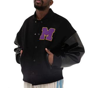 Vestes d'université personnalisées en cuir brodé chenille, vestes d'université personnalisées en gros - Product Image 1