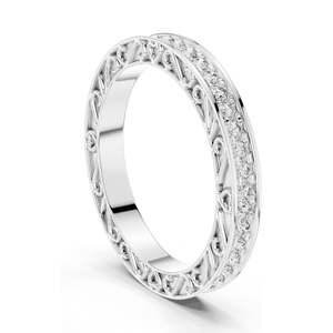 Anillo de Eternidad con Diamantes de Laboratorio de Corte Brillante Redondo de 0.50 CT para Mujer, Claridad VVS-VS EF, Oro de 18K, 14K, 10K y Plata 925 - Product Image 5