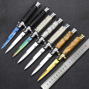 Navaja de Bolsillo Clásica de Estilo Italiano, de Acero Inoxidable, Táctica, Plegable, Multiherramienta, para Campismo, Caza, con Hoja <span class=keywords><strong>440</strong></span> - Product Image 6