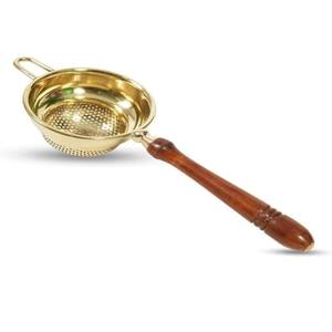 ที่กรองชาทำจากทองเหลืองมีด้ามยาวสำหรับที่กรองชาพร้อมที่วางก้นที่กรองชาแบบใช้ซ้ำได้เหมาะสำหรับการปล่อยแบบหลวมๆ - Product Image 4