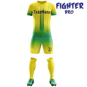 Uniformes de fútbol juveniles de manga corta personalizados al por mayor, conjunto de camisetas de fútbol para niños, poliéster sublimado para entrenamiento de talla grande para adultos - Product Image 4