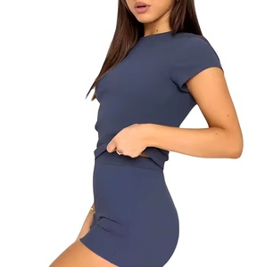 Conjunto de punto informal personalizado para mujer, conjunto de verano con pantalón corto, 100% algodón, de secado rápido y transpirable, HECHO POR BS 2026 - Product Image 2