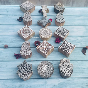 สินค้ามาใหม่บล็อกไม้แฮนด์เมดพิมพ์ลายเฮนน่างานฝีมือกระดาษแสตมป์ผ้าสิ่งทอแสตมป์แกะสลัก2024 - Product Image 4