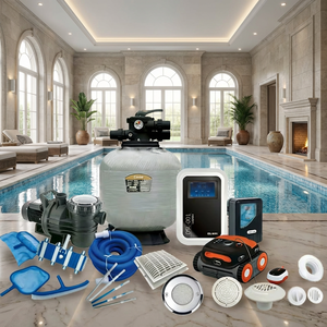 100 ㎡   Solution pour <span class=keywords><strong>piscine</strong></span> intérieure d'hôtel, système de <span class=keywords><strong>filtration</strong></span> du traitement de l'eau, système de désinfection, <span class=keywords><strong>kit</strong></span> d'accessoires de nettoyage - Product Image 1