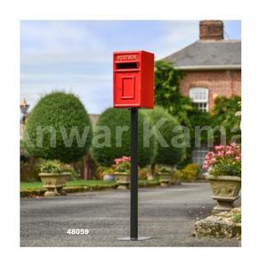 Hot Selling Heavy Duty Red Metal Mail <b>Post</b> <b>Box</b> Decorative Safe & Secure Storage <b>Box</b> For Outdoor Home Hotel <b>House</b> Decor - Product Image 1