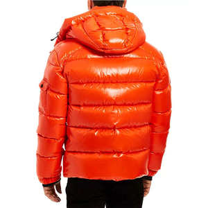 Casual Men Nonwoven Waterproof Windproof Hooded Jacket Stand Collar Zipper Closure Autumn <b>Winter</b> <b>Quilted</b> Puffer Coat Solid Front - Product Image 2