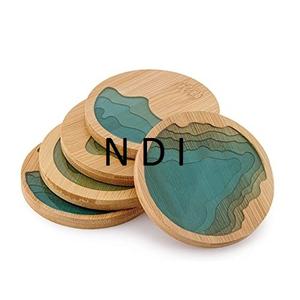 Posavasos de Resina para Cocina, Hogar o Restaurante, Artículo de Catering, Acabado Brillante, Juego de Posavasos, Diseño Moderno, Forma Redonda, Tapete para Tazas - Product Image 2