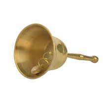 Campana de mano de latón con mango de latón, nuevo diseño, campana de Metal de peón para tample, oración, oficina, precio al por mayor - Product Image 3