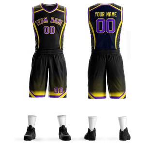 Personalizado de alta calidad XS tamaño de los hombres de baloncesto Jersey pantalones cortos ropa deportiva transpirable nombre personalizado Número de impresión uniforme juvenil - Product Image 2